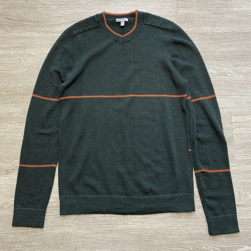 Horny Toad 100% Merino Wool Vector Sweater Men's L Spruce Green Hiking Outdoors